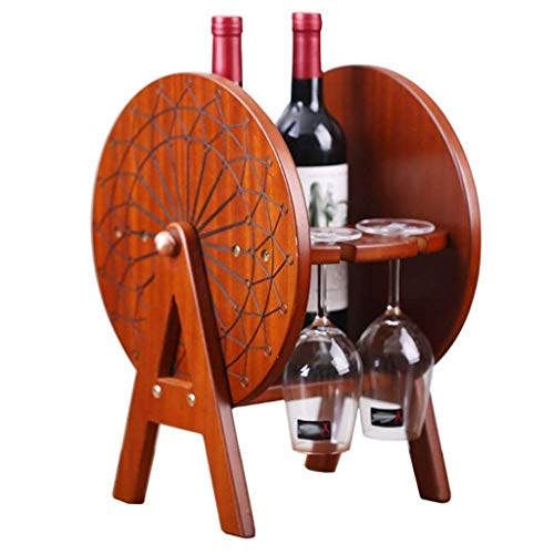 LIUZH European Style Wine Rack, Solid Wood Decoration Wine Glass Rack Creative Wine Rack Living Room Decoration