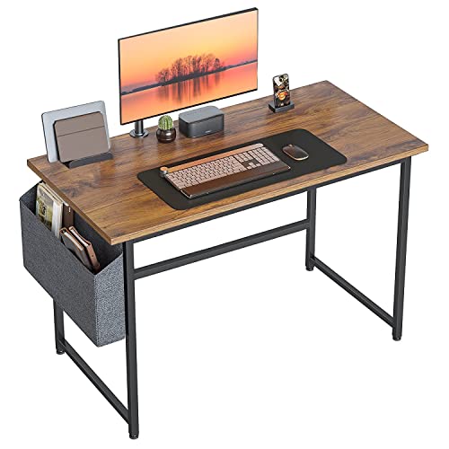 GROSSē Computer Desk 81 cm, Home Office Small Writing Study Desk, Modern Simple Style Laptop Table with Storage Bag, Simple Assembly, Industrial