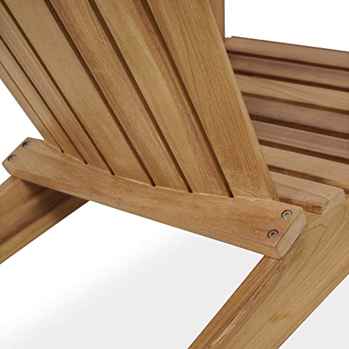 OTSUN Teak Oversized Adirondack Chair, 100% Solid Grade-A Teakwood Patio Chairs Weatherproof for Outdoor, Yard, Poolside