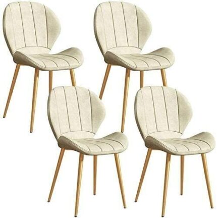 dining chair Office Reception Chairs Business Dining Chairs Set Kitchen Dining Chairs Set of 4, Kitchen Counter Chairs Leather Backrest Non-Slip