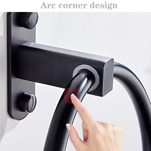 HIGOH Towel Racks,Towel Holder Bath Towel Holder, Bathroom Hand Towel, Hand Towels Holder, Aluminum round Towel Bar, Washroom Wall Mounted Bath H