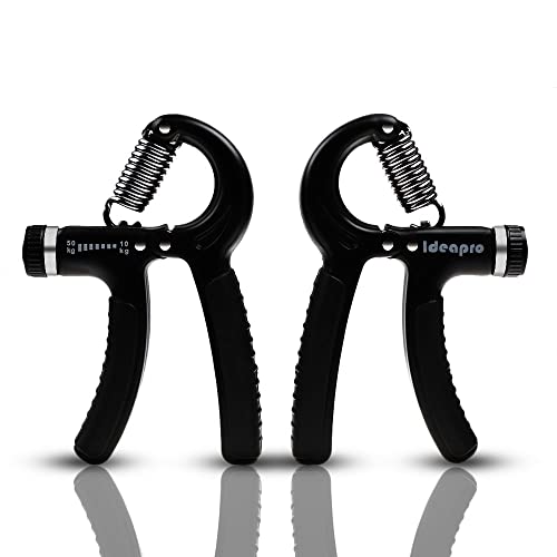 IDEAPRO Hand Grip Strengthener Adjustable Resistance (10-50kg),Hand Grip Exerciser,Forearm Grip, Hand Squeezer, Hand Exercise, Gripper, Finger St