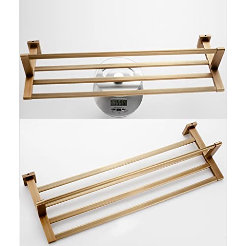 HIGOH Towel Rack Antique Towel Rack, All Copper Bath Towel Holder, Bathroom Hanger, Toilet Rack, Toilet Toilet Bathroom Hardware