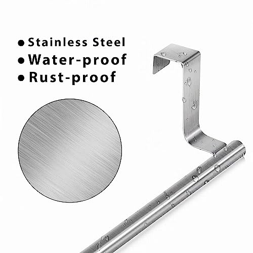 Extendable Over Door Towel Rack Stainless Steel Non-Slip Towel Holder Rack Bar For Kitchen And Bathroom (1 Piece)