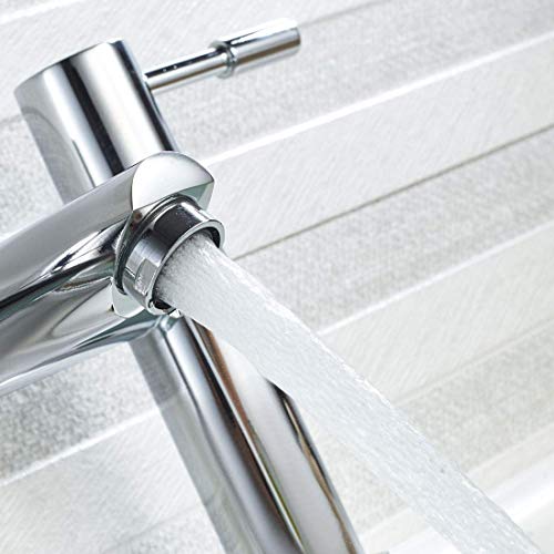 Luckyhome Bath Mixer Tap,Bathroom Double Lever Bath Tub Filler Mixer Tap Solid Brass Fitting