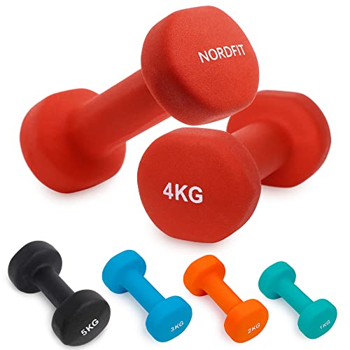 Neoprene Coated Cast Iron Dumbbells for Home Exercise, Pilates, Gym, Cardio, Strength training equipment for men, women & kids, Dumbbell Weights