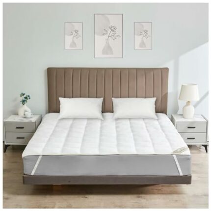 Teddy Bear Mattress Topper Single Bed - 7CM Deep Quilted Bed Topper (90 x 190 Cm) - Elasticated Corner Straps