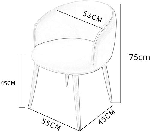 Modern Kitchen Dining Room Chairs PU Dining Chairs Set Of 6 Vintage Kitchen Chairs Leather Seat With U-Shaped Backrest Metal Legs Armchairs For D