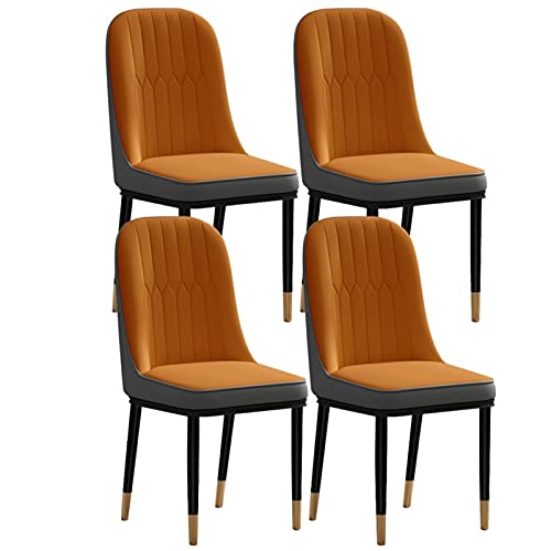 Kitchen Dining Room Furniture Chairs Dining Chairs Set Of 4 Modern PU Water Proof Leather High Back Padded Soft Seat Kitchen Chairs Living Room C