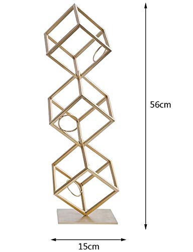 KEppd Creative Tabletop Wine Racks, Geometry Structure Freestanding Wine Racks & Cabinets, Iron Spiral Bottles Holder, Themed Gifts for Women