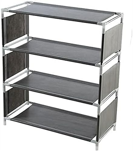 KRHINO Shoe Rack Multi-storey Shoe Rack Multi-functional Organizer Household Cloth Storage Rack Easy To Assemble Dormitory (Color : 4 Tier Grey)
