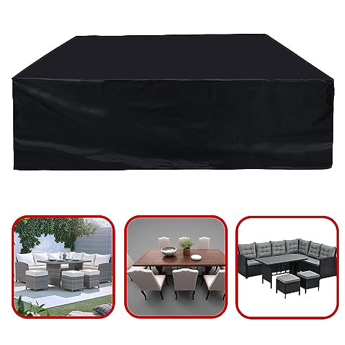 Ogeenier Furniture Cover Set for Garden 420D Oxford, Waterproof, Windproof and Dustproof Garden Furniture Cover 270*180*89cm