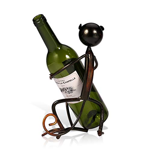 PIBM Stylish Simplicity Metal Monkey Shape Wine Wine Rack Home Desktop Porch Decoration Bar Restaurant Decoration Retro Old Craft Creative Person