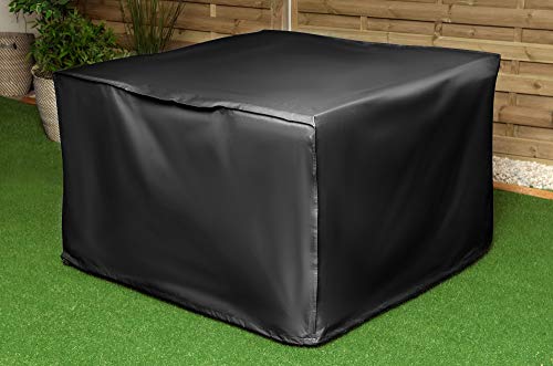 FiNeWaY Heavy Duty Rattan Cube Cover Outdoor Garden Patio Table Chair Seat Furniture Rain Waterproof Protector Protection Size 120cm x 120cm x 74
