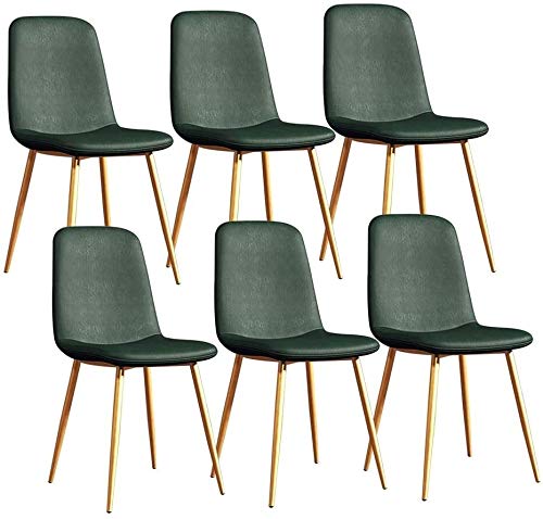 Modern Kitchen Dining Room Chairs Modern Dining Chairs Set Of 6 Kitchen Chair Lounge Barstool With Metal Legs PU Leather Seat And Backrests For L