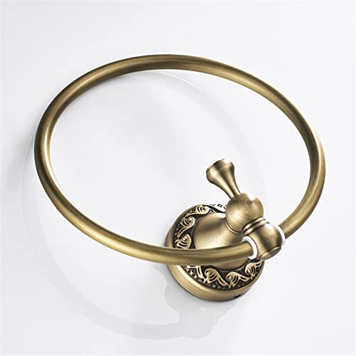 HIGOH Towel Racks,Bath Towel Holder,Bathroom Hand Towel,European Antique Brass Towel,Retro Towel Rack,Hardware,Wall Mounted Hanging Rack for Toil