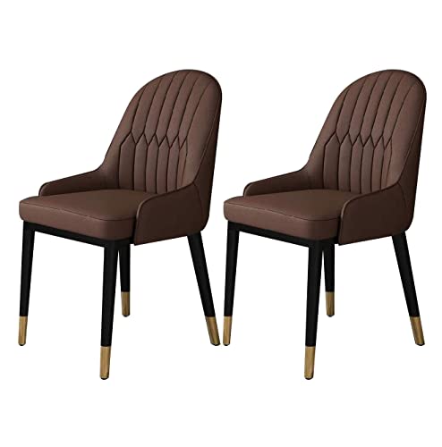 Kitchen Dining Room Furniture Chairs Kitchen Living Room Dining Chairs Set Of 2,Modern PU Leather High Back Padded Soft Seat Dining Chairs,Water