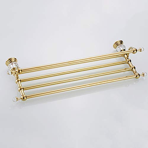 N/A Double Towel Bar Stainless Steel Bathroom Kitchen Towel Holder Dual Towel Rod Rustproof Wall Mount