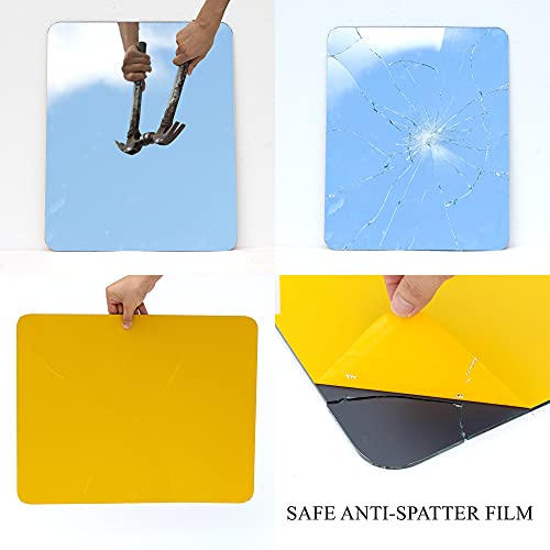 NOVA DECOR 41x51CM Bathroom Mirror for Wall, Rectangle Metal Mirror Black for Living Room, Bedroom & Entryway, Modern Style Mirror for Master Bat