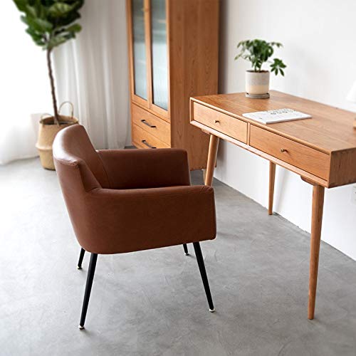Modern Kitchen Dining Room Chairs Living Room Armchair Modern PU Leather High Back Padded Soft Seat Dining Chairs For Living Room Bedroom Kitchen