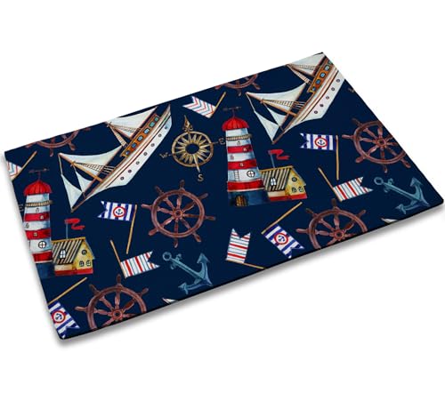 TUBAMQ Black Green Marble Door Mat,Welcome Doormat 17 x 30 Inch Decorative Home Floor Mat, Non Slip Rubber Back and Strong Water Absorption for O