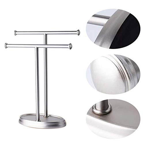 N/A Stainless Steel Towel Rack, Bath Towel Stand, Floor Standing Towel Stand, Standing Towel Rail for Bathroom Kitchen