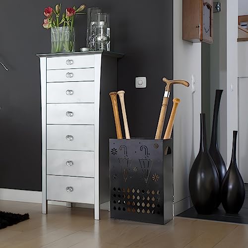 Coloch Metal Umbrella Stand Rack, Freestanding Umbrella Holder Bin Multipurpose Cane Storage Rack with Weighted Base for Umbrella, Walking Stick,
