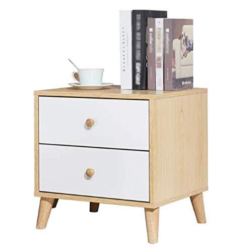 JYDQM Nightstand White Night Stand, Side End Wood Bedside Tables with Drawer for Bedroom Livingroom, Wood Legs