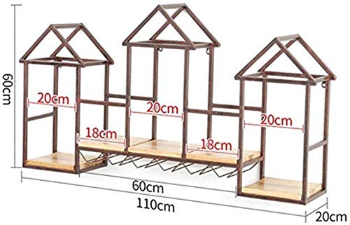 NEOCHY Wine Rack Hanging Wine Bottle Display Stand Modern Wall-Mounted Goblet Wine Bottle Display Stand Storage Shelf