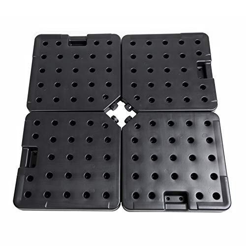 FLAME&SHADE 116kg 4 Pieces Base Weight Set for Outdoor Garden Parasol Patio Cantilever Offset Banana Umbrella, Black