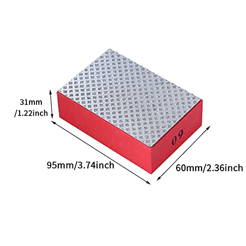 POHOVE 4pcs Diamond Hand Polishing Pads for Ceramic Tile Glass Grinding,Sanding Blocks Polishing Grinding Block 60#,100#,200#,400#