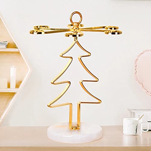 LUKEO Wine Glass Holder, Christmas Tree Countertop Wine Glass Holder, Elegant Freestanding Table Top Goblet Wine Glass Holder
