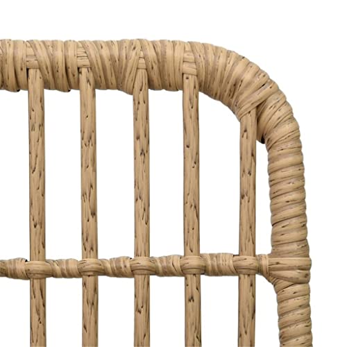 TJLSS 5 Piece Outdoor Dining Set Poly Rattan and Glass