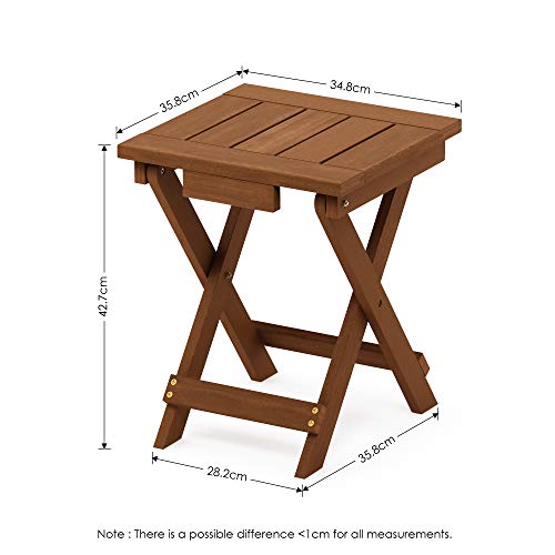 Furinno Patio Tables, Wood, Natural, one size