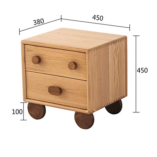 FRDTSG Nordic Solid Wood Children's Bedside Table Cartoon Shelf Boy And Girl Bedside Cabinet Simple Bedroom Storage Cabinet