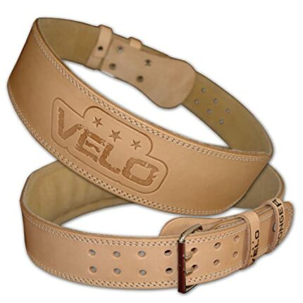VELO -6'' Cow Hide Power Weightlifting Gym Belts Gym Training Belts High-Intensity Strength Training Equipment Unisex Belts Power Lifting Lumbar