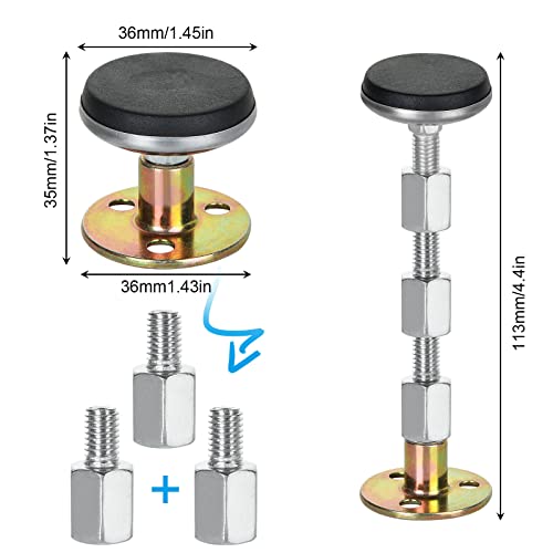 JMIATRY 6 Pcs Headboard Stoppers, 84-113mm Adjustable Threaded Bed Frame Anti-Shake Tool, Bedside Anti-Shake Telescopic Support Stabilizer for Ca