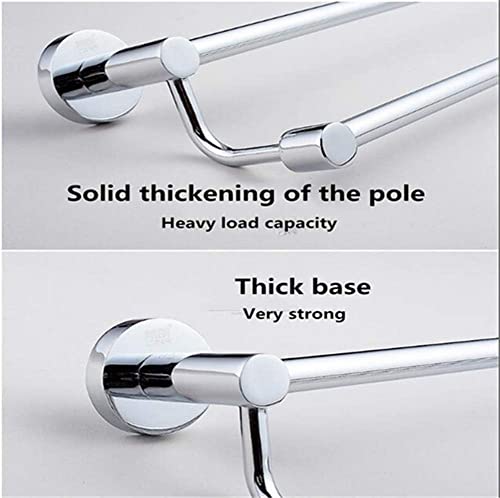 XHALERY Bathroom Free Punching Long Towel Rack,Stainless Steel Double Towel Bar,Bathroom Towel Hanging Rod Wall Mount Towel Bar 30Cm/B