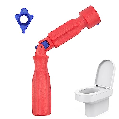 Lam-lord Toilet Seat Fitting Tool, Universal Toilet Seat Removal Installation Repair Wrench Maintenance Artifact Hand Tool(Red)