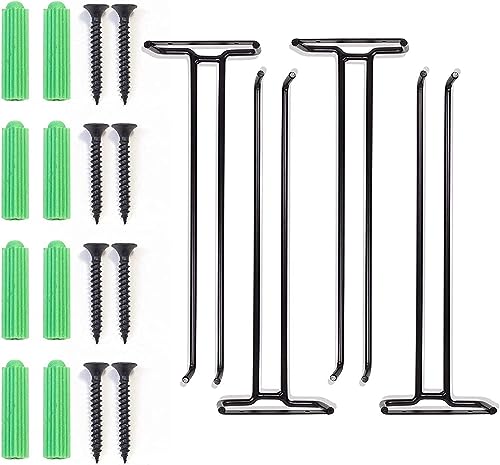 Evilsoul 11.8 Inch Wine Glass Rack,Wine Glass Rack Under Cabinet Stainless Steel Stemware Rack - Hanging Stemware Holder for Cabinet Kitchen Bar