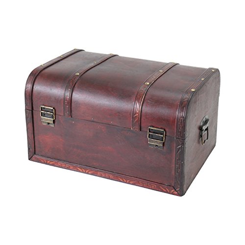 HMF 6406-135 Wooden Treasure Chest | 35 x 25 x 20 cm | Large | Portugal