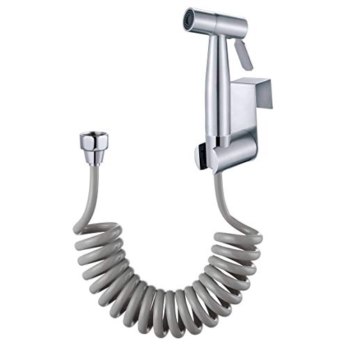 Hand Held Bidet Sprayer - with Water Tank Hook and 59in ABS Flexible Telescopic Shower Hose for Water Plumbing Toilet Bidet Sprayer Gun Bathroom