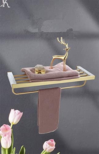 HIGOH Towel Racks,Bathroom Towel Rack Wall Mounted Towel Holder,Bathroom Accessories,Brushed Bathroom Shelf,Towel Rack,Towel Hanger,Towel Holder