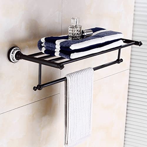 HIGOH Towel Racks,Bathroom Towel Rack Wall Mounted Towel Holder,All Copper Bath Towel Holder,Bathroom Hardware,Retro Towel Rack,Bathroom Rack