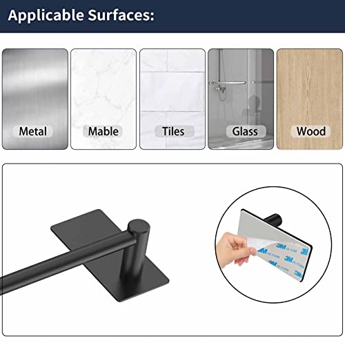 Towel Rail, No Drilling Bathroom Towel Rail, Self Adhesive Wall Mounted Hand Towel Holder Made of 304 Brushed Stainless Steel for Bathroom & Kitc