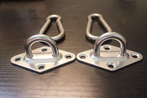 MHMYDZ 1000 lb Capacity Heavy Duty Hammock Hanging kit Ultra Durable Hammock Hooks Carabiners for Hammock Stand Hammocks Swing Chair,Multiple Ind