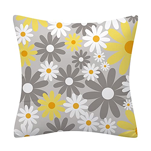 LANKOER Set of 4 Decorative Cushion Covers 45x45cm, Soft Polyester Square Throw Pillow Covers, Perfect to Outdoor Patio Garden Blench Living Room