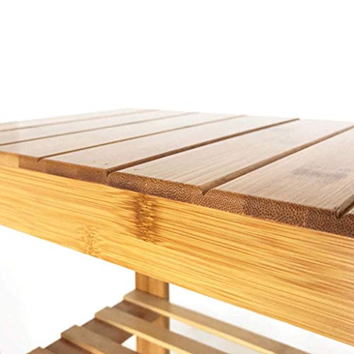 JYDQM 3-Tier Shoe Rack Bench Shoe Organizer, Storage Shelf, Load Bearing 220 Lbs