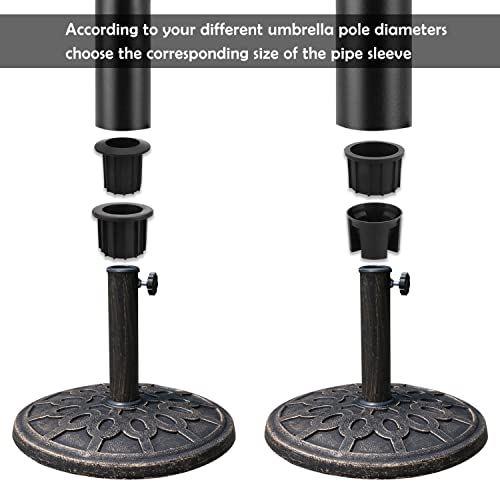 Kingovalley 12 Pcs Umbrella Base Stand Replacement Parts, Patio Umbrella Stand Replacement Parts with 4 Pcs M8 Thread Replacement Hand Knob for P