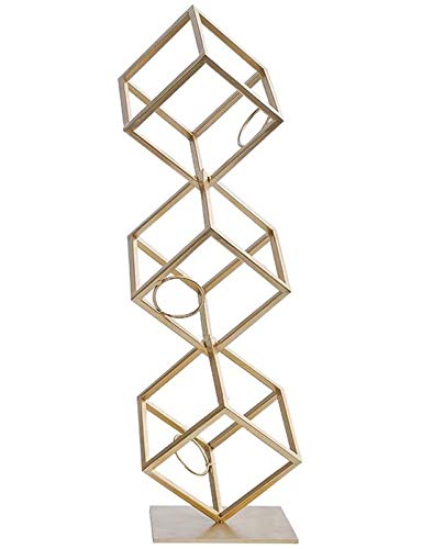 KEppd Creative Tabletop Wine Racks, Geometry Structure Freestanding Wine Racks & Cabinets, Iron Spiral Bottles Holder, Themed Gifts for Women